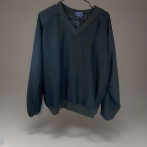 Mens Winner Mate Black V Neck Golf Windbreaker Size Small